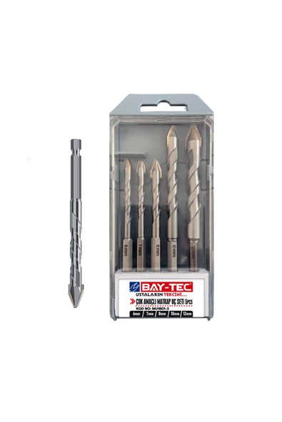 BAY-TEC ÇOK AMAÇLI MATKAP UÇ SETİ 5 PARÇA