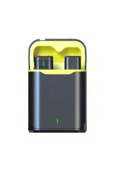 ULTRATEKNO V8 iPhone Lightning Uyumlu Kablosuz Yaka Mikrofonu Klipsli Şarj ve Taşıma Kutulu - 4