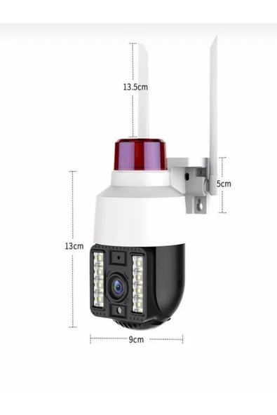 ULTRATEKNO Ptz Speed Dome 4k 2mp Wifi Kablosuz Dış Mekan Kamerası Çakarlı Alarmlı Sensörlü Güvenlik Kamerası - 4