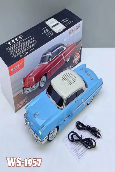 ULTRATEKNO 1952 Lincoln Capri Model Retro Araba Bluetooth Hoparlör Fm Radyo USB Tf Aux Destekli Speaker - Resim 4