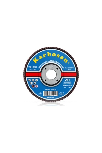 KARBOSAN FLAP DİSK 40 KUM 115X22 MM KONİK