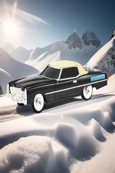 ULTRATEKNO 1966 Cadillac Model Retro Araba Bluetooth Hoparlör Fm Radyo USB Tf Aux Destekli Speaker - 2