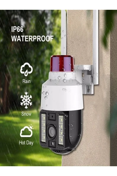 ULTRATEKNO Ptz Speed Dome 4k 2mp Wifi Kablosuz Dış Mekan Kamerası Çakarlı Alarmlı Sensörlü Güvenlik Kamerası - 6