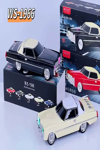 ULTRATEKNO 1966 Cadillac Model Retro Araba Bluetooth Hoparlör Fm Radyo USB Tf Aux Destekli Speaker - 8