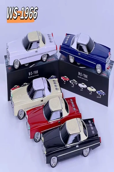 ULTRATEKNO 1966 Cadillac Model Retro Araba Bluetooth Hoparlör Fm Radyo USB Tf Aux Destekli Speaker - 6