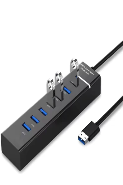 ULTRATEKNO Ul307 7 Port Usb 3.0 Hub Usb Hub 3.0 Çoğaltıcı 7 Port Usb Hub 5 Gbps Usb Splitter Usb Çoklayıcı - 3
