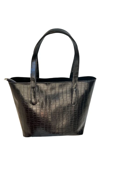 Vip Home Concept  Kadın Kroko Desen 2 Kollu Fermuarlı Büyük Boy Çanta Omuz Çantası, El Çantası Vip Home Bags - 2