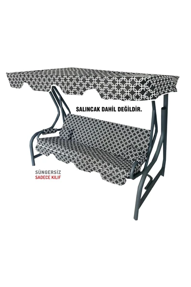 Vip Home Concept Market Ürünleri  Salıncak Minderi Süngersiz 3 Kişilik Salıncak Kılıfı Bahçe Salıncak Minderi - 2
