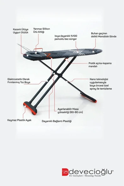 Harbinger Yeni Nesil MM161 PremiumBoard Ütü Masası - 4
