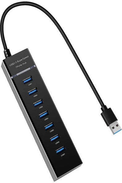 ULTRATEKNO Ul307 7 Port Usb 3.0 Hub Usb Hub 3.0 Çoğaltıcı 7 Port Usb Hub 5 Gbps Usb Splitter Usb Çoklayıcı