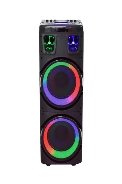 ULTRATEKNO BTS-1708 200W Karaoke Ses Sistemi 2x10 inç RGB Efektli Party Box Mikrofonlu Bluetooth Hoparlör - 5
