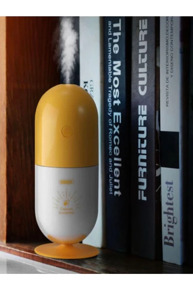 H2O Humidifier CAPSULE Hava, Oda, Araç Nemlendirici Buhar Makinesi Işıklı Gece Lambalı Bebek Odası Nemlendirici - 3