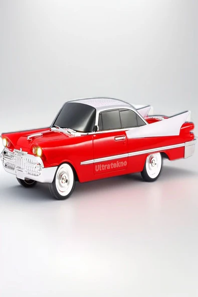 ULTRATEKNO WS-1965BT Dodge 59 Model Retro Araba Bluetooth Hoparlör Fm Radyo USB Tf Aux Destekli Speaker - 2