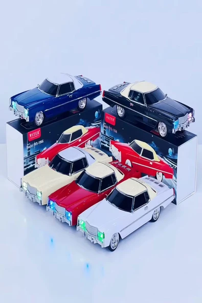 ULTRATEKNO 1966 Cadillac Model Retro Araba Bluetooth Hoparlör Fm Radyo USB Tf Aux Destekli Speaker - 6