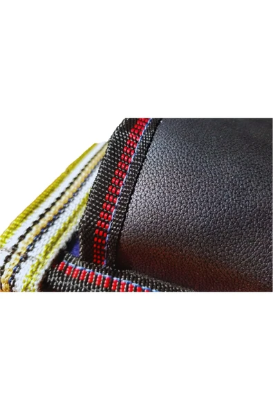 ÇİVİ ÖNLÜĞÜ DERİ 3 GÖZLÜ (SİYAH) - 2