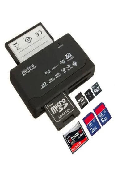 ULTRATEKNO 26 in 1 Çoklu Kart Okuyucu Usb Sd Sdhc Mini Micro Sd Memory Stick Duo M2 Mmc Xd CF - 5