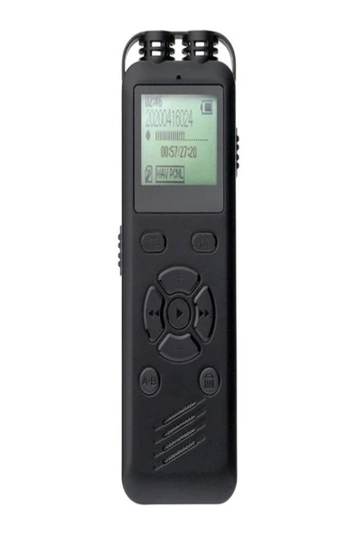 ULTRATEKNO 16 Gb Dijital Ekranlı Ses Kaydedici Kulaklık + Mikrofonlu Profesyonel Ses Kayıt Cihazı Türkçe Menü - 6