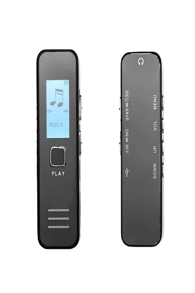 Roxy Dijital Mini Ekranlı 32GB Ses Kayıt Cihazı MP3 Çalar Ders Kaydı Röportaj Kaydı Dinleme1 Cihazı - 4