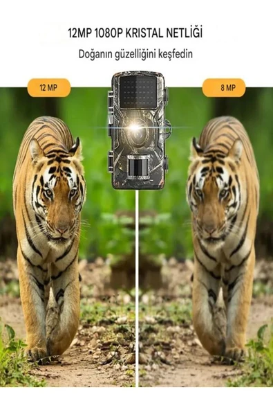ULTRATEKNO TR Foto Kapan Takip Kamerası İzcilik Avcılık Kamerası Yaban Hayatı İzleme 1080P IP66 için 38 LED'li - 4