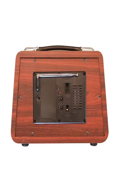 ULTRATEKNO R-2066BT Nostaljik Radyo Gerçek Ahşap Eskitme Bluetooth Hoparlör Mp3 Çalar Müzik Kutusu - 3