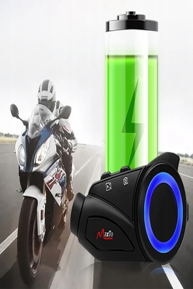 ULTRATEKNO Yeni Sürüm Maxto M3 intercom  360 Derece Dönen Kask Klipsli Kameralı Motosiklet Kask İntercomu - 4