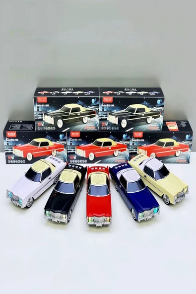 ULTRATEKNO 1966 Cadillac Model Retro Araba Bluetooth Hoparlör Fm Radyo USB Tf Aux Destekli Speaker - 5
