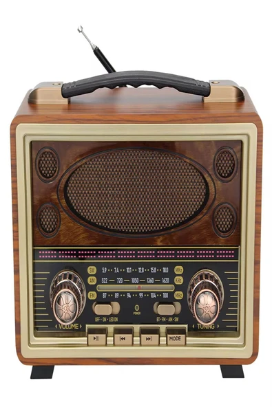 ULTRATEKNO M-2027BT Gerçek Ahşap Eskitme Kaplama Radyo Fm Am Sw USB Tf Aux Destekli Bluetooth Hoparlör