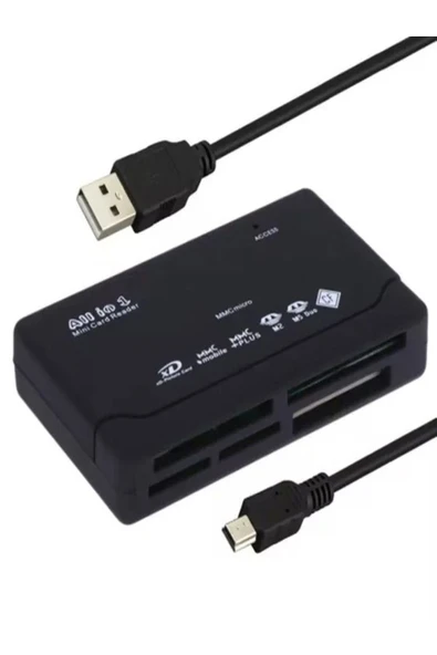ULTRATEKNO 26 in 1 Çoklu Kart Okuyucu Usb Sd Sdhc Mini Micro Sd Memory Stick Duo M2 Mmc Xd CF - 4