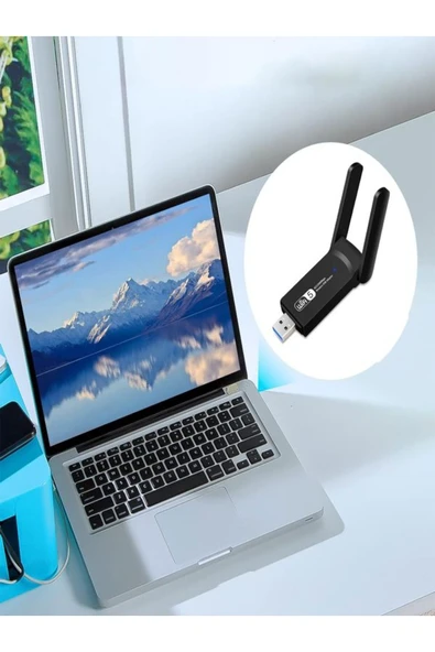 ULTRATEKNO Wi-Fi Adaptörü 802.11ac 1300Mbps Wireless Dual Band USB Adaptör 3.0 Wifi 5 Çift Anten - 7