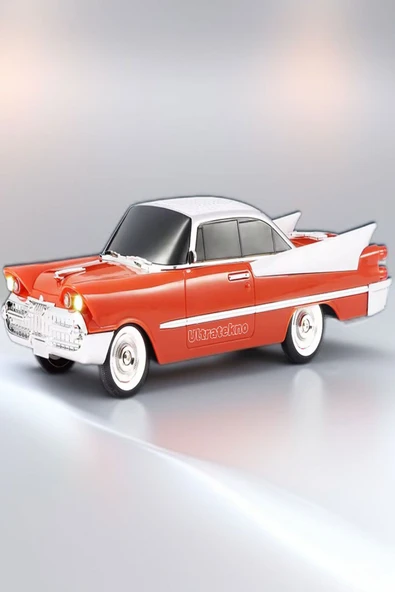 ULTRATEKNO WS-1965BT Dodge 59 Model Retro Araba Bluetooth Hoparlör Fm Radyo USB Tf Aux Destekli Speaker - 2
