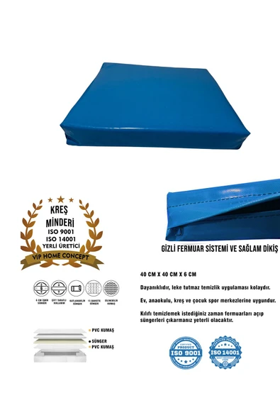 Vip Home Concept Market Ürünleri  Kreş Anaokulu Minderi 40×40×6 cm Çocuk Minderi