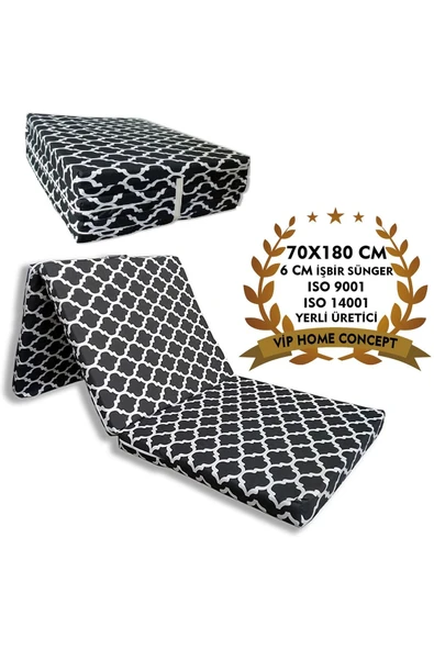 Vip Home Concept Market Ürünleri  Tek Kişilik Katlanır Yer Yatağı(70X180X6CM)büyük Karaçatı Sünger Yatak - 2