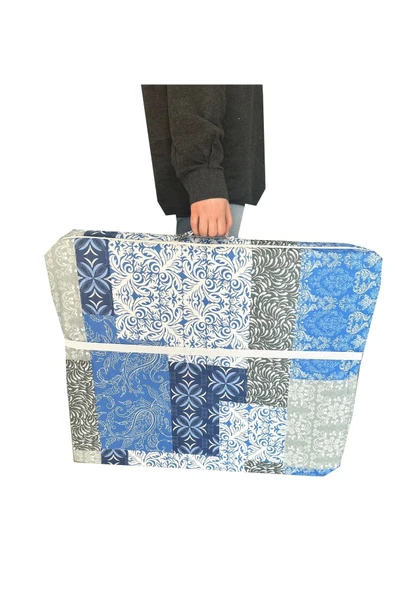 Vip Home Concept Market Ürünleri  Tek Kişilik Katlanır Yer Yatağı Sünger Yatak 70x180x6 Cm-mavi Etnik