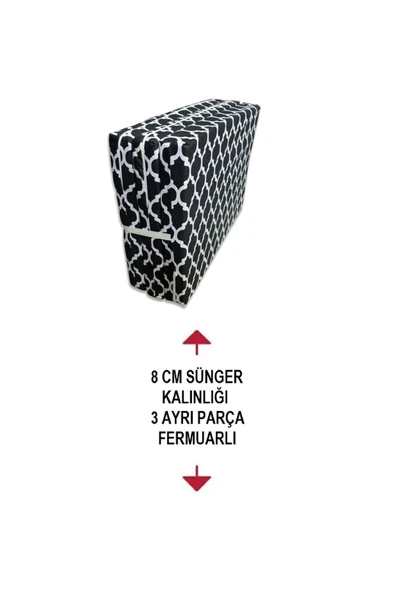 Vip Home Concept Market Ürünleri  Katlanır Yer Yatağı Sünger Yatak 80x180 Karaçatı 8 Cm - 2