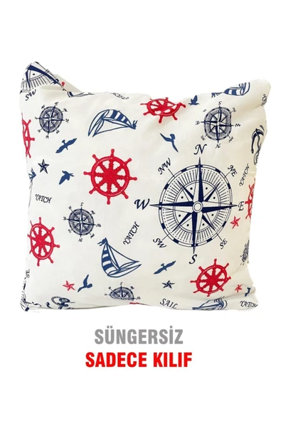 Vip Home Concept Market Ürünleri  Kırlent Yastık Dolgulu Fermuarlı Vip Yastık 2 Adet-43x43 Cm(marin) - 2