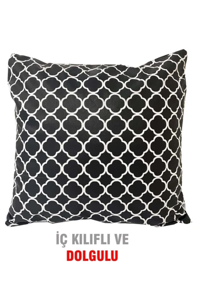 Vip Home Concept Market Ürünleri  Kırlent Yastık Dolgulu Fermuarlı Vip Yastık 1 Adet-43x43 Cm(karaçatı)