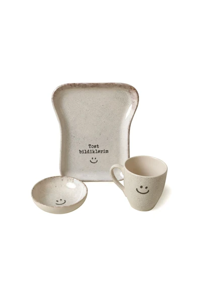 Keramika Tost Kahvaltı Takımı 3 Parça 22502-05 - 4