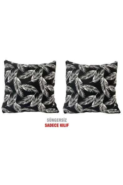 Vip Home Concept Market Ürünleri  Kırlent Yastık Kılıfı Vip Yastık Kılıfı 2 Adet-43x43 Cm(siyah Tüy)