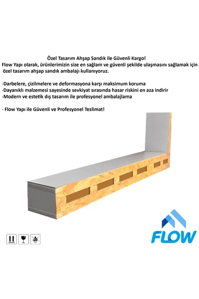 Flow Yapı Victoria Teak Ağacı ( Yatay Desenli ) Masajlı Duş Paneli - 3