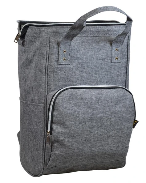 Yuga Anne Bebek Bakım Fonksiyonel Sırt Çantası Gri - 2