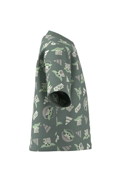 adidas Unisex Çocuk  Yeşil  T-Shirt LK SW MNDO T JF3650 - Resim 11