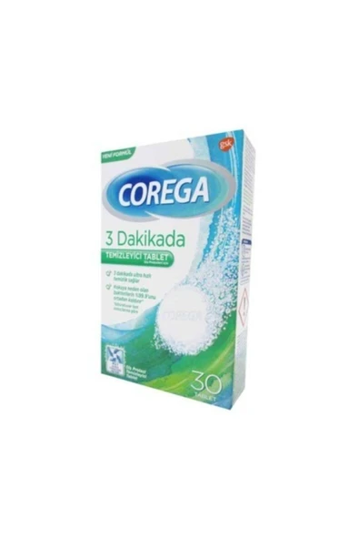 Corega 3 Dakikada Temizleyici 30 Tablet 24 Adet