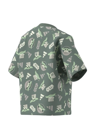 adidas Unisex Çocuk  Yeşil  T-Shirt LK SW MNDO T JF3650 - Resim 12