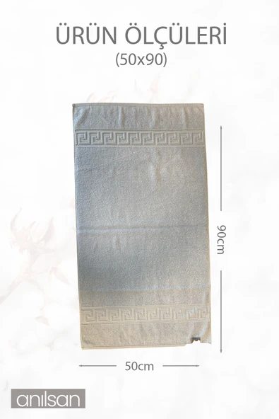 25'li Mavi Greek El Havlusu - 50x90 Cm, 225gr, %100 Pamuk, Spa Ve Otel Havlusu, Günlük Kullanıma Uygun - Resim 3