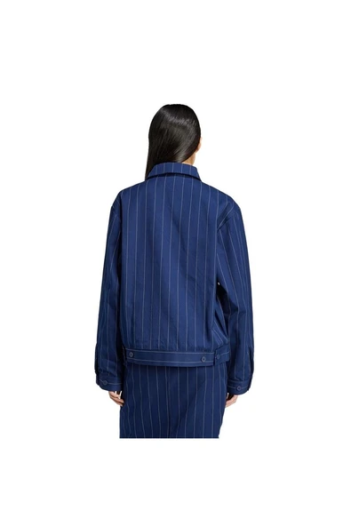 adidas Mavi  Kadın  Ceket PINSTRIPE H JKT JJ3477 Mavi  Kadın  Ceket PINSTRIPE H JKT JJ3477 - 4
