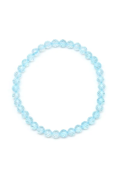Topaz Doğal Taş Bileklik 5 mm Fasetli Küre Kesim - 2
