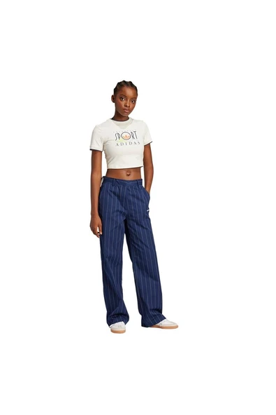 adidas Mavi  Kadın  Eşofman Altı PINSTRIPE PANTS JJ3482 Mavi  Kadın  Eşofman Altı PINSTRIPE PANTS JJ3482 - 4