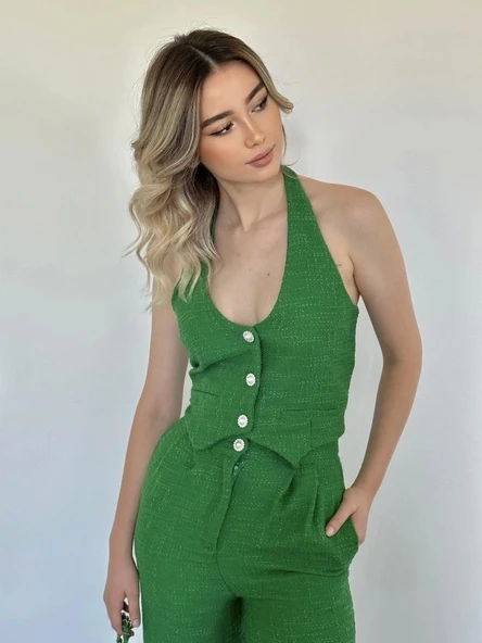 Yeşil Yelek Ve Pantolon Takım - 3