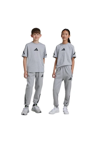 adidas Gri  Unisex Çocuk  Eşofman Altı J Z.N.E. PT JI7543 - Resim 5