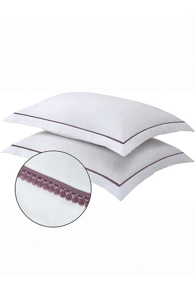 Güpür Detaylı Çift Kişilik Beyaz Çarşaf 2 Yastık Kılıfı 240x260cm - 7